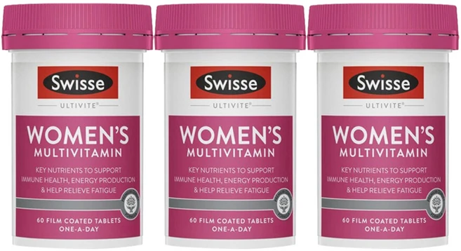 호주산 swisse 스위스 얼티바이트 우먼 멀티 비타민, 3개, 60정 - 쿠팡