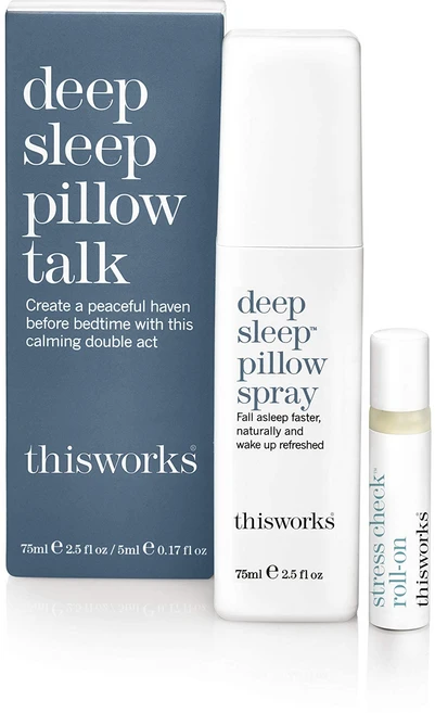 Thisworks 딥슬립 필로우스프레이+스트레스체크롤온 숙면 꿀잠테라피, 1개, 75ml - 쿠팡
