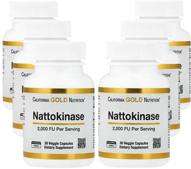 레이크에비뉴뉴트리션 나토키나제 단백질 분해 효소 2 000FU 식물성 캡슐 30정, 6개 - 쿠팡