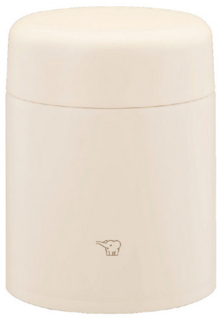 [象印] 保溫保冷燜燒罐 400ml 無縫保溫便當罐 SW-LA40 禮品用, 米白褐色, 1個