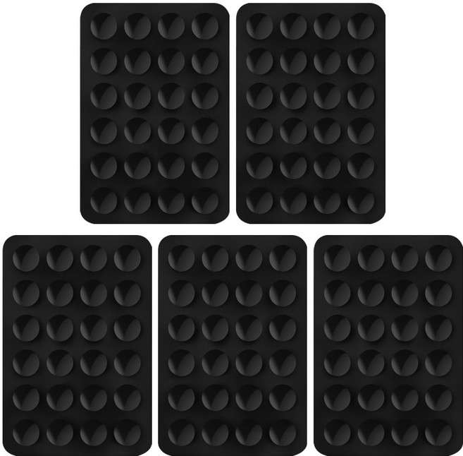 5개세트 유니미스 흡착패드 뽁뽁이 케이스, 블랙, 5개