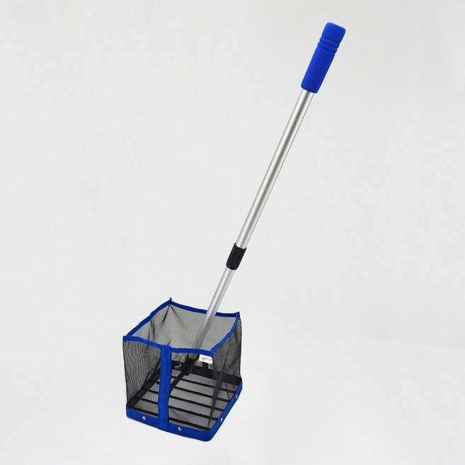 테니스공 수거기 피커 볼 회수 공 줍는 도구 네트 뜰채 픽업기 밀대 정리 탁구공, T5-블루(하단 스프링)각도 및 높이 조절, 1개