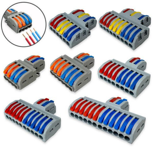 홍전기 전선 분배 커넥터 다선 연결 컨넥터 푸쉬인, CH3-9, 1개
