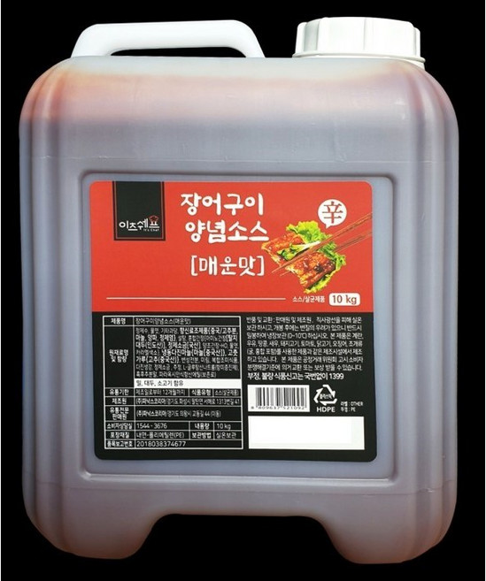 이츠쉐프 장어구이 양념소스 매운맛, 10kg, 1개