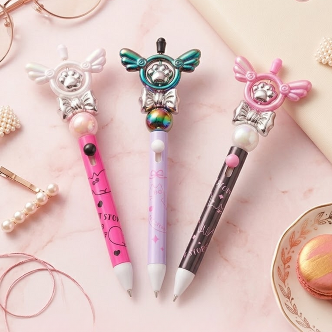 로로메라 볼꾸 엔젤윙 완제품 3종세트 동대문 볼펜꾸미기