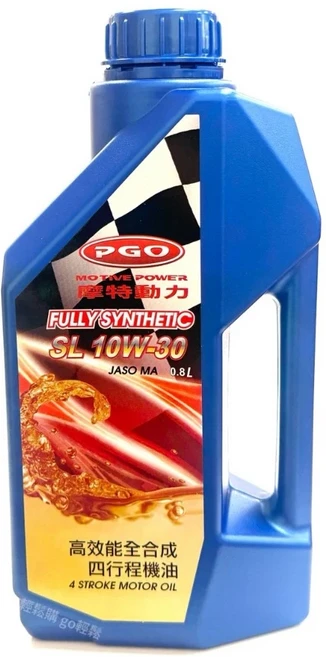 PGO 摩特動力全合成機油 SL 10W-30 四行程機車引擎專用 提升引擎效能、減少積碳, 1個