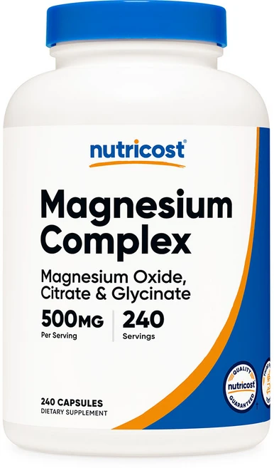 뉴트리코스트 마그네슘 컴플렉스 500mg 240캡슐, 1개, 240정 - 쿠팡