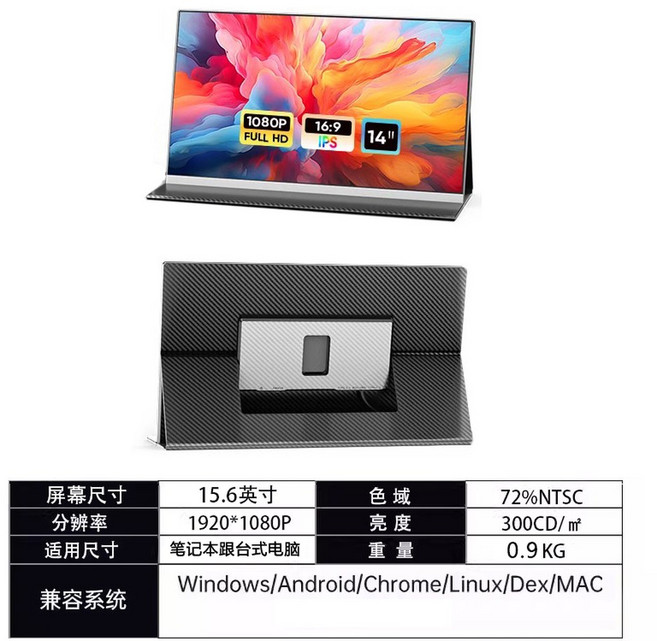 PC /5 Switch용 X용 iPhone 캔슬링 3D 프로 Quantum, 14인치, 1  15 6인치 P4 싱글스크린/데스크톱간편/1080