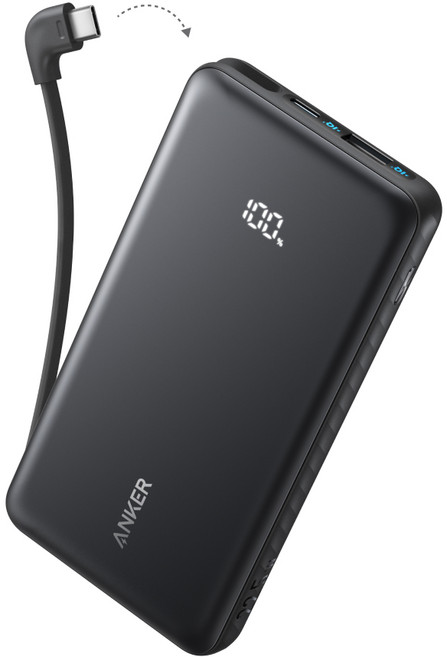앤커 졸로 20000mAh 22.5W 보조배터리 (C타입 케이블 일체형), 블랙, A110EH11
