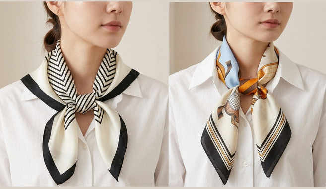 켈빅스 데일리 여성 실크 스카프 선물패키지 1+1