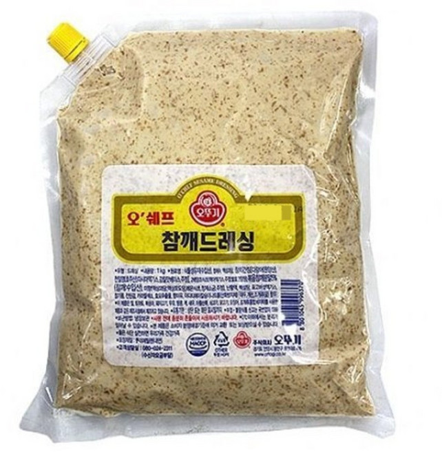 오뚜기 오쉐프 참깨드레싱 1KG 샐러드 소스 대용량 업소용 고소한, 12개
