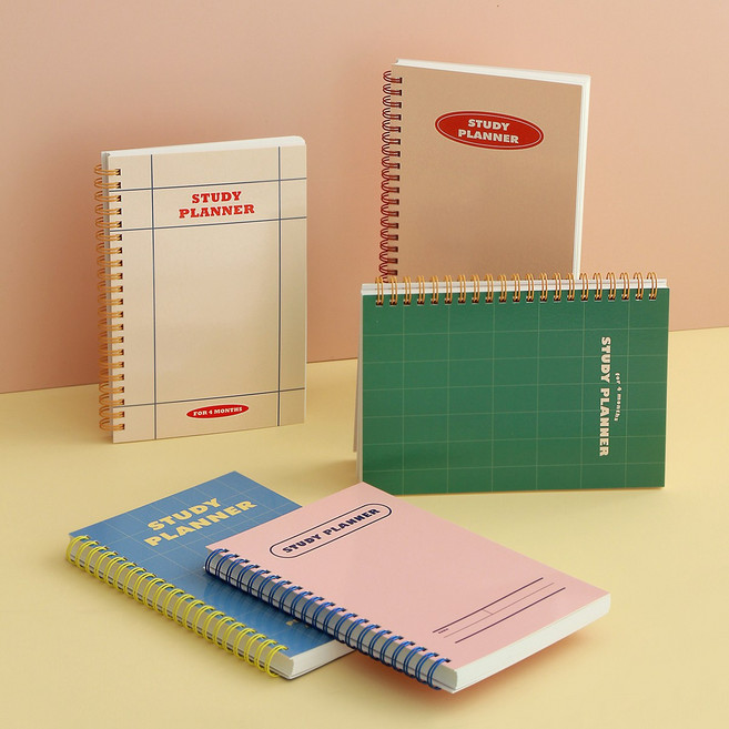 [2권SET] 인디고 기본 스터디 플래너 (4개월용 학생 공시생 취준생) - 공부기록 일정관리 목표달성 루틴 플래너, 2개, 밀크