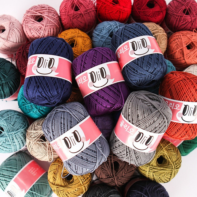 올리오고급실뜨개실손뜨개/프랜즈얀, 735 클린블루, 1개