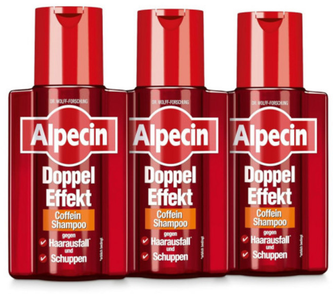 알페신 더블 이펙트 카페인 샴푸 200ml X 3개 두피유분감소 지성두피 피지정화