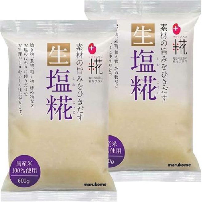 일본 마루코메 누룩소금 시오코지 500g 쌀누룩 저염 플러스코지 2개세트, 2개