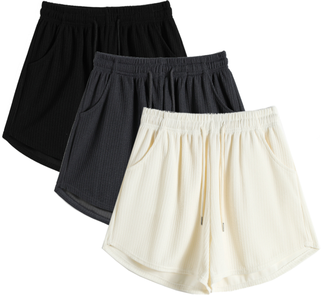 하바우 시원한 여성 쿨링 밴딩 반바지 3종 세트