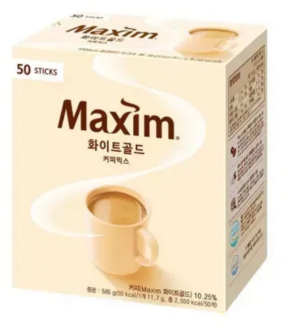 Maxim 麥克心 白色金咖啡隨手包 50入, 11.7g, 1個, 50