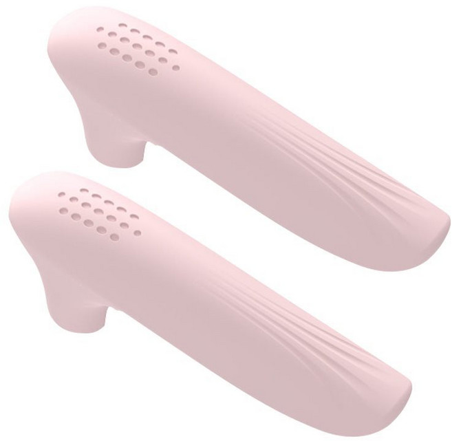문콕 정전기 방지 실리콘 일자형 손잡이 커버 문고리, 2개, 핑크
