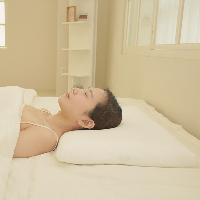 하우스터 국내생산 천연 라텍스 스탠다드 일자형 베개, 1개, 텐셀 화이트