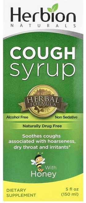 Herbion Naturals 기침 시럽 꿀 함유 알코올 무함유 150ml(5fl oz) HBN-17492, 150ml, 1 - 쿠팡