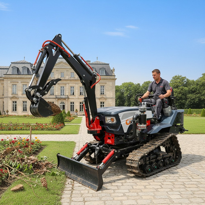 그레이스 농업용 미니 크롤러 트랙터 25 디젤 35 경운기 컬티베이터 장비 굴삭기, 900kg, GR 35 Deposit