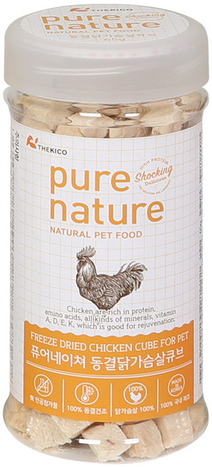 퓨어네이쳐 동결건조 강아지 고양이간식, 닭가슴살, 1개