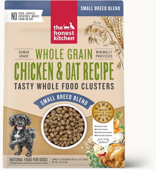 [국내정품]디어니스트키친 클러스터 홀그레인 치킨&오트 스몰 브리드 450g[매장], 450g, 1개