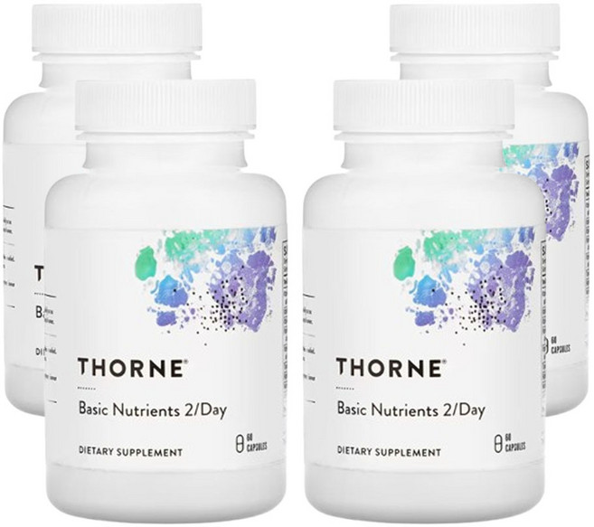 쏜 리서치 기본 영양소 2/데이 60캡슐, 60정, 4개