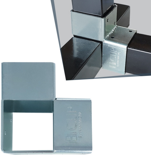 L형 사각파이프조인트 25 30 40 50 75 100 각파이프 각관 연결 스틸 조인트 브라켓, 100스틸 L형, 1개