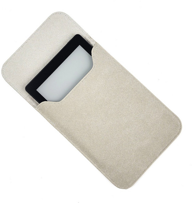 BOHO 7.8인치 이북리더기 스웨이드 파우치 리디페이퍼 프로 오닉스북스 노바3 에어 휴대용 케이스, 화이트 실버, 1개