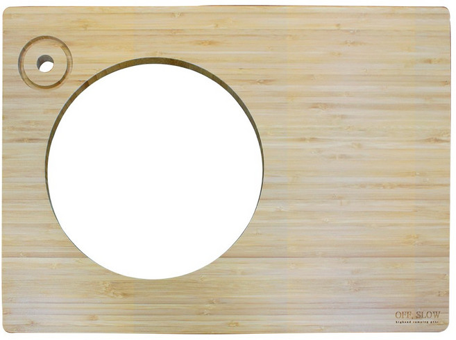 오프슬로우 대나무 폴딩박스 상판 캠핑세면대 개수대 테이블 수전 차박 세트, 6. 폴딩박스용 수전상판 단품(대나무)