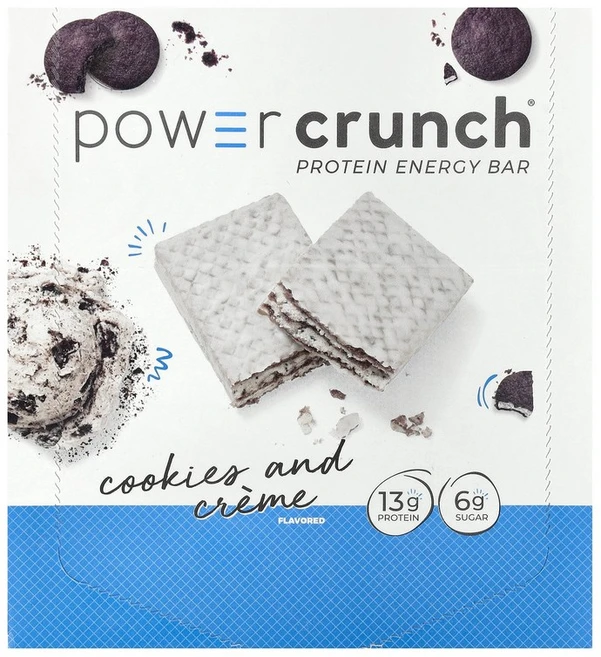 BNRG 파워 크런치 단백질 에너지 바 쿠키 앤 크림 12 바 각 1.4 온스 (40 g), 12 개 - 쿠팡