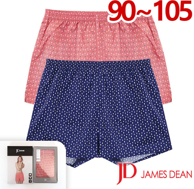 [제임스딘]편안한 순면 패턴 여성 트렁크팬티1종 90-105