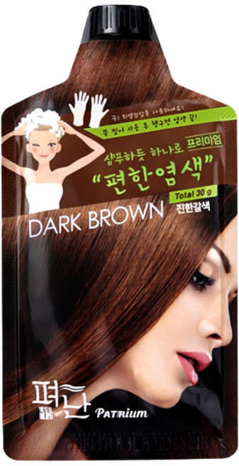 펴난염색 샴푸하듯 하나로 프리미엄 편한염색약, 1개, 진한갈색