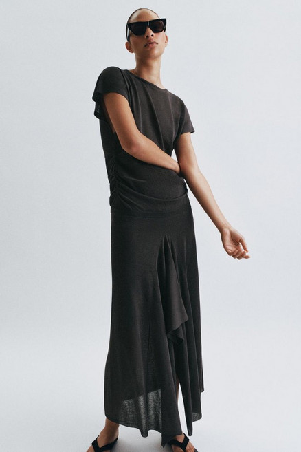 ZARA 자라 드레이프 니트 탑 - 다크 블루 140875