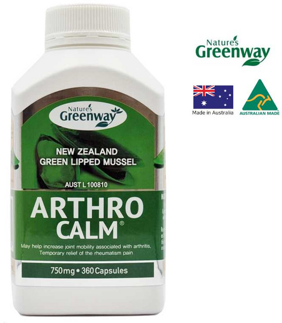 [호주직구] 네이쳐스그린웨이 뉴질랜드 초록입홍합 3750mg 아스로캄 360정 12개월분, 1개, 기본