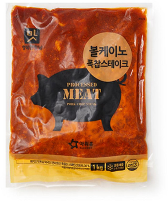 볼케이노 폭찹스테이크 냉동 행복한맛남 1kg, 1개