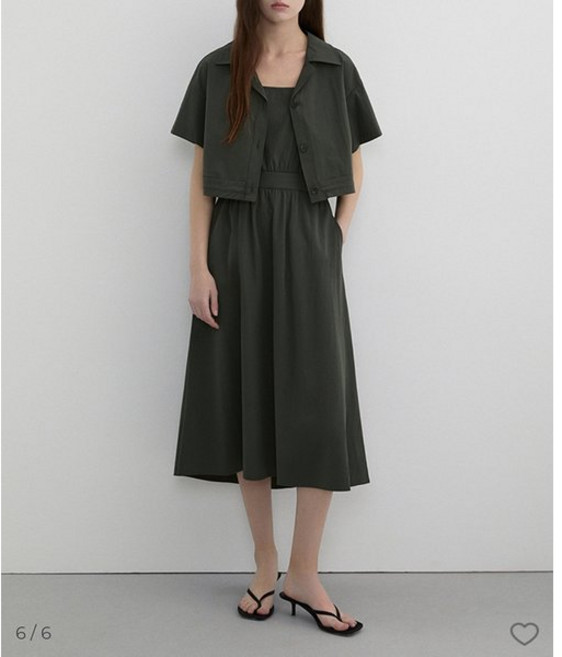리스트 셔츠 세트 슬리브리스 원피스DH5647757