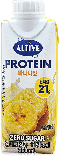 얼티브 비건 프로틴 바나나맛, 250ml, 18개