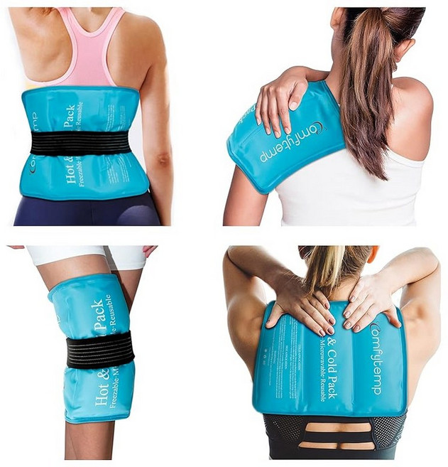 Comfytemp 10.5inch x 14.5inch 아이싱 서포터 젤 아이스팩 냉온 양용 팩 어깨 무릎, 1개