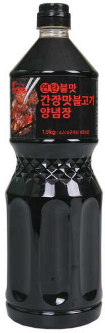 바로 연탄불맛 간장맛불고기양념장 1.9kg 연탄불고기 연탄향 불향소스 간장불고기양념장 대용량 업소용, 1개