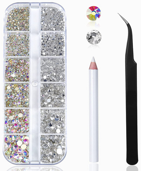 마이뷰티 [셀프 네일 세트] 네일 파츠+ 네일 핀셋 + 스톤피커, 1세트, 네일파츠+네일핀셋+스톤피커