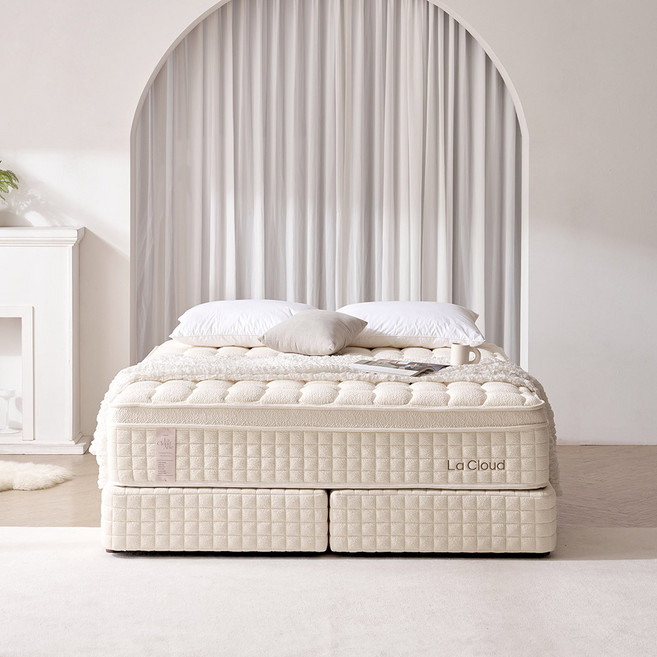 라클라우드 라르테 오가닉 코튼 천연라텍스 티타늄 7존독립스프링 매트리스 SS Q K SK