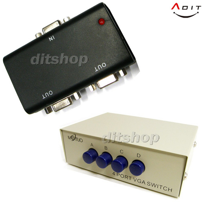 ADIT RGB VGA D-sub 2단 4단 영상 모니터분배기 선택기, AW0098, 1개