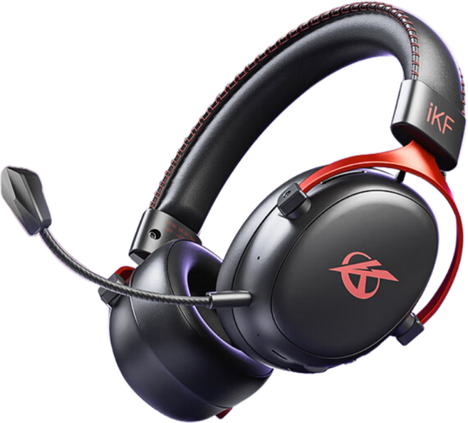 아이케이에프 V11 맥스 블루투스 헤드셋, 블랙 + 레드