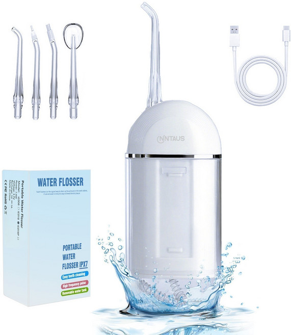 닝타우스 휴대용 무선 구강세정기, 화이트
