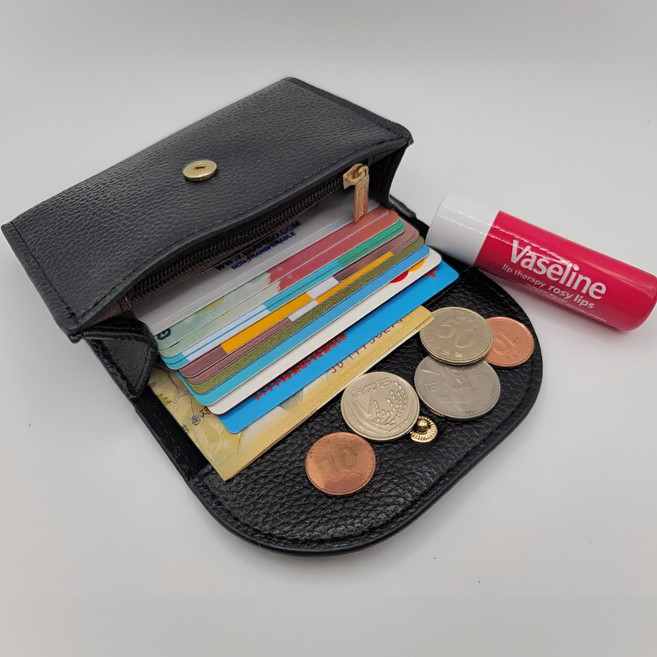 쇼크온 [똑딱! 쏙~] 쁘띠 미니 카드지갑 지폐 동전 수납