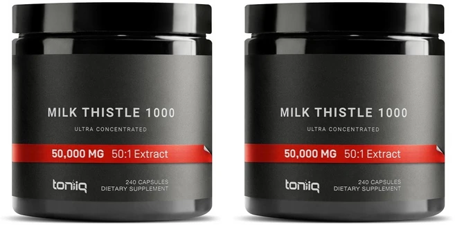 Toniiq 토니크 밀크씨슬 1000mg 240캡슐 x2, 240정 - 쿠팡