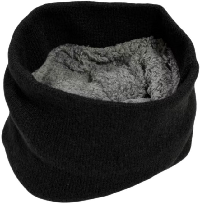 親膚絨布 360度環繞鎖溫 高彈力不變形 男女通用圍脖, 加絨加厚款圍脖 黑, 1個