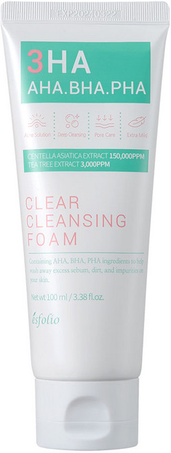 에스폴리오 3HA 클리어 클렌징 폼, 1개, 100ml